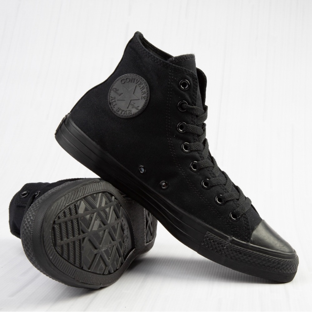 All back high top converse size 11 men 13 women